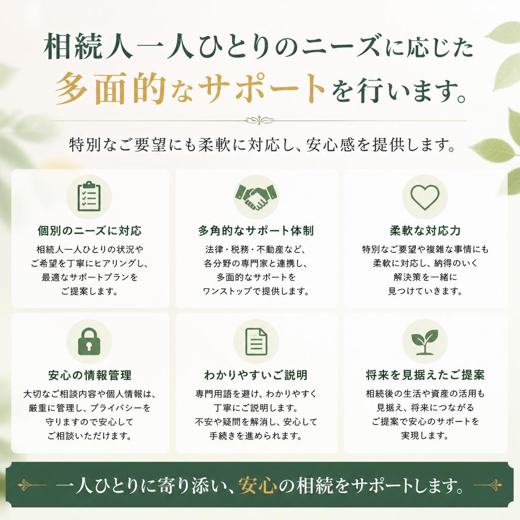 多面的なサポート体制